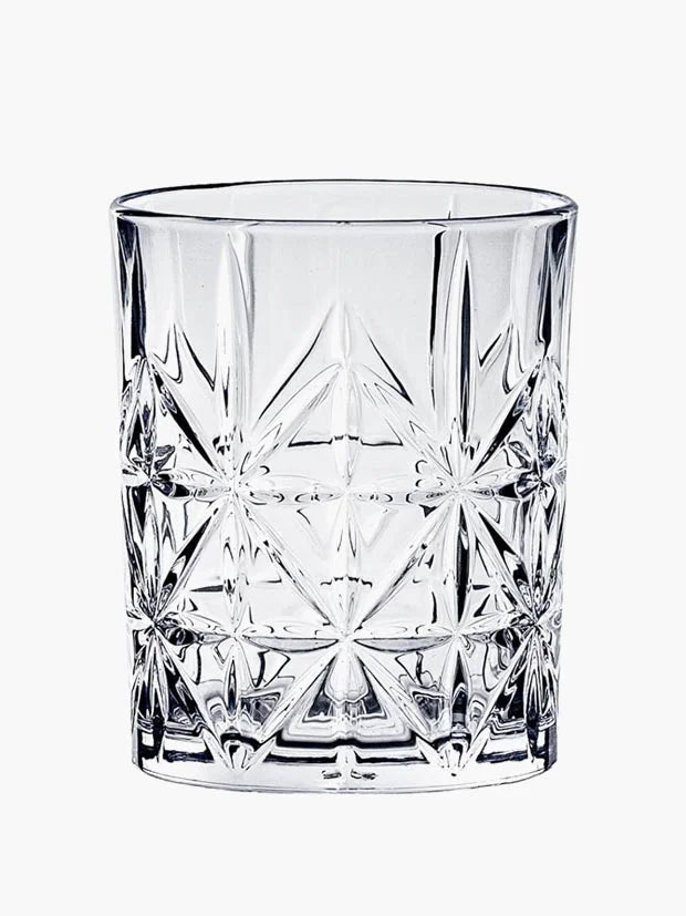 GEEZY Set of 4 Whisky Glasses 230ml for Spirits - Drinking Tumblers