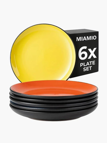 MIAMIO – Plate Set Ceramic/Dessert   Small Plates (6x)