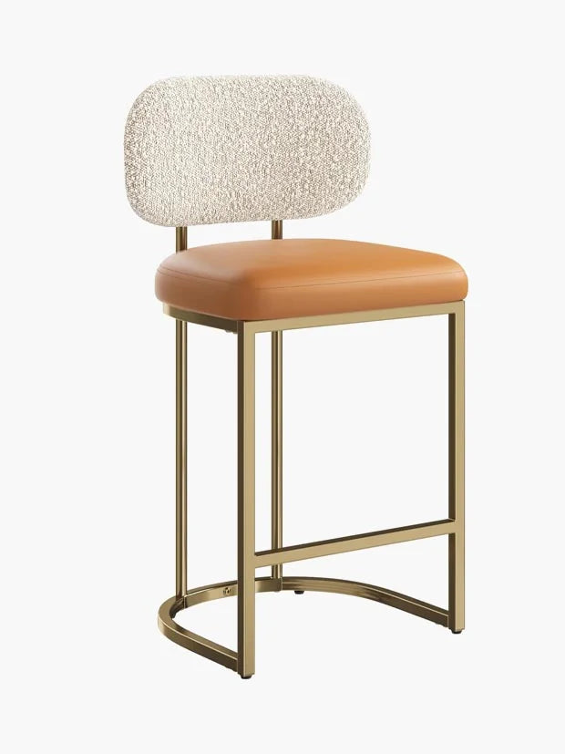 ALPHA HOME Bar Stools Set Counter Chairs with Backs and 9 CM Seat