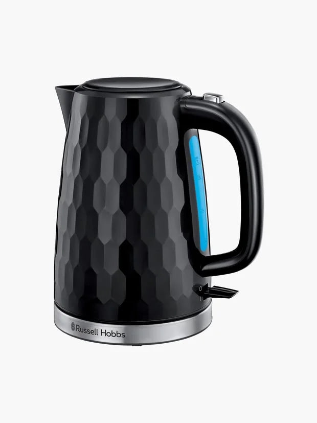 Russell Hobbs Honeycomb Black Cordless Electric Kettle, 1.7L