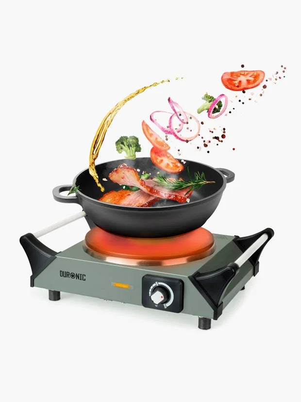 Duronic Electric Hot Plate HP1 GG, 1500W Single Burner Hob,