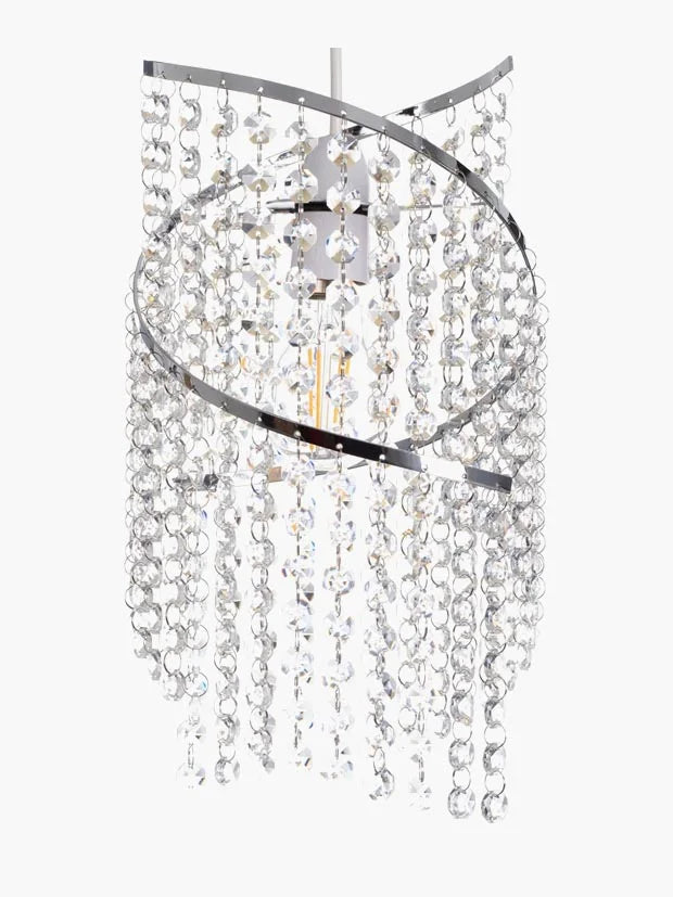 Klass Home K9 Crystal Spiral Droplet Light Shade