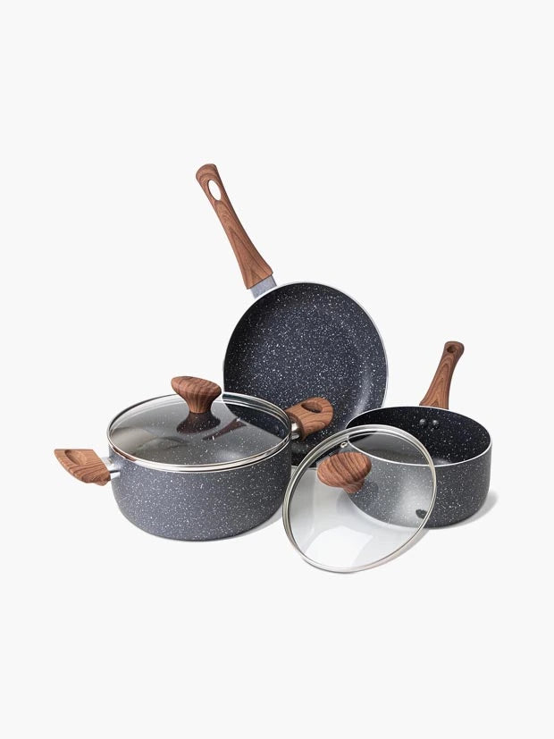 Non Stick Pots and Pans Set – Induction Hob Pots Set – 5pcs