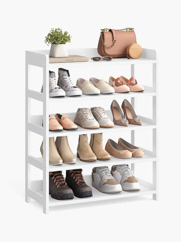 VASAGLE 5-Tier Shoe Rack, Open Shoe Storage with Top Tray