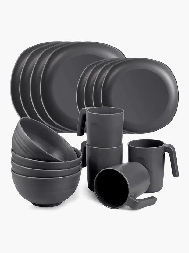 Greentainer Unbreakable Lightweight Dinnerware Sets, Plastic Dinner Set