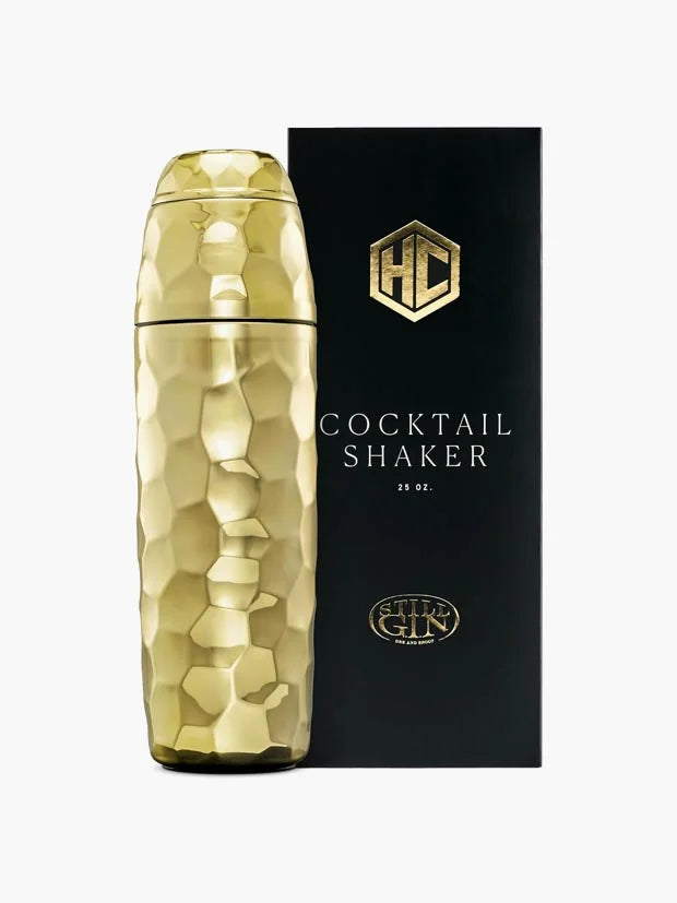 HexClad 740 ml Cocktail Shaker, Vacuum Insulated Bar Shaker with Built-in Jigger & Strainer, Leak-Proof, PVD Finish (Chrome)