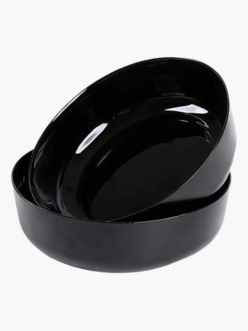 LaGlint 10 inch Extra Large Serving Bowls Set of 2 2.7L(90 OZ) Black