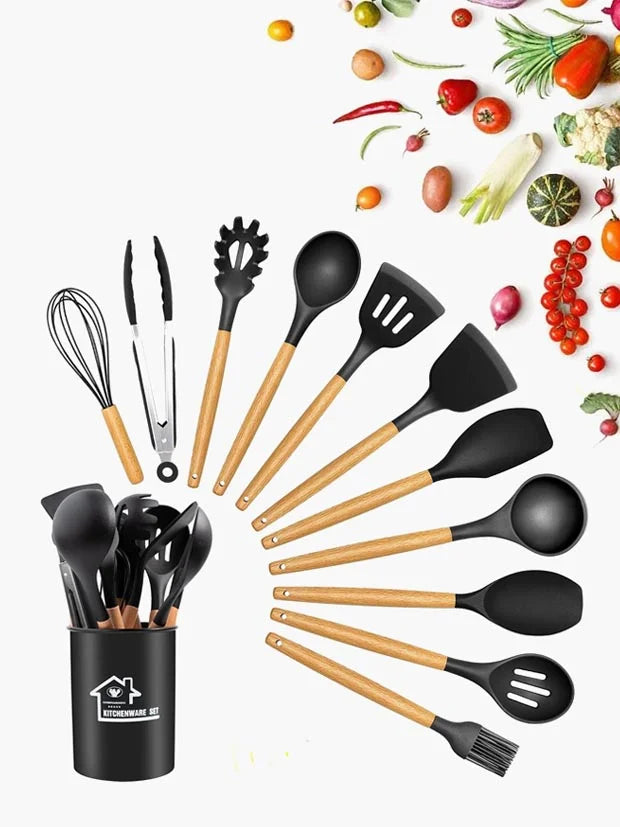 Kitchen Utensils Set, 12 PCS Silicone Cooking