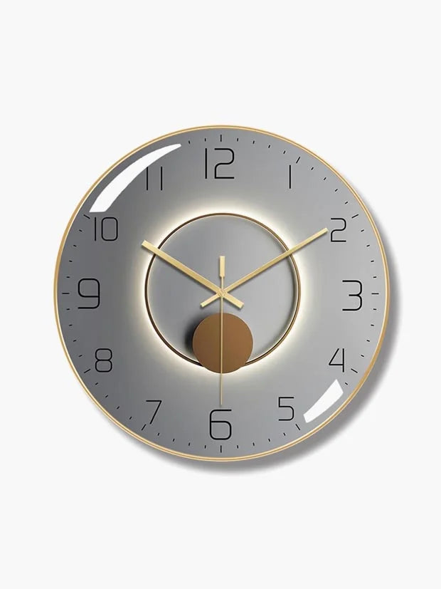 Ergocar Silent Art Deco Metal Wall Clock,