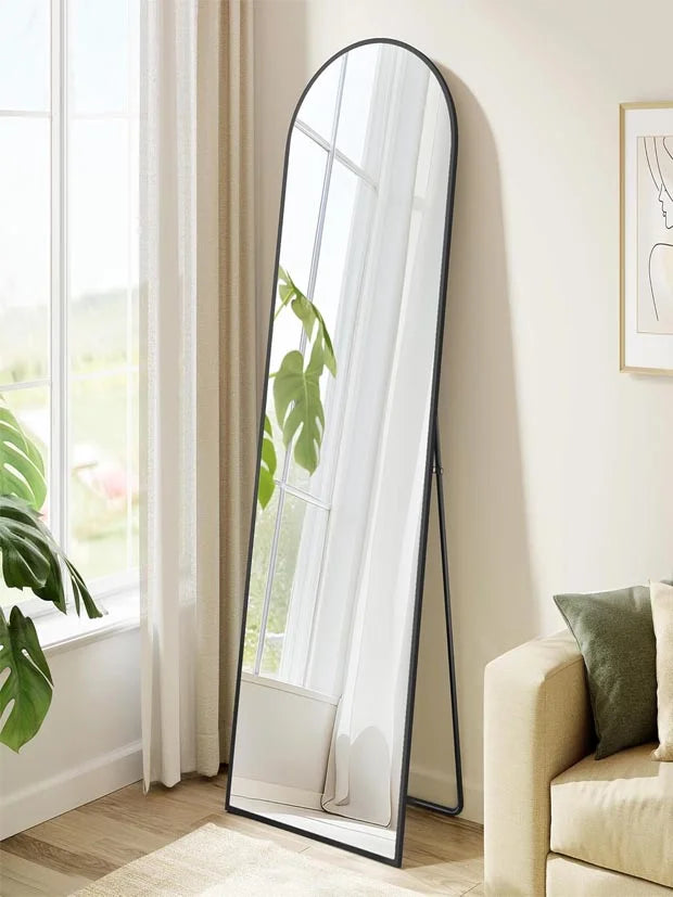 SONGMICS Full Length Mirror, 150 x 40 cm, Arched Full Body Mirror