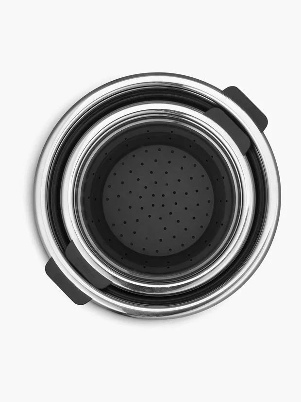 HexClad 2-Piece Steamer Basket Set, Heat-Safe to 230ºC, Dishwasher Safe