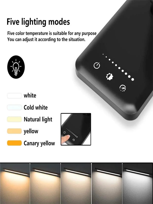 SLATOR Desk lamp,Eye-caring Aluminium Dimmable Bedside lamp