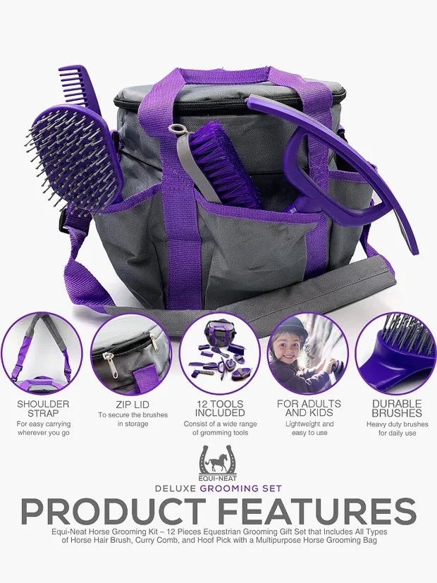 Horse Grooming Kit – 12 Pieces Equestrian Grooming Gift Set