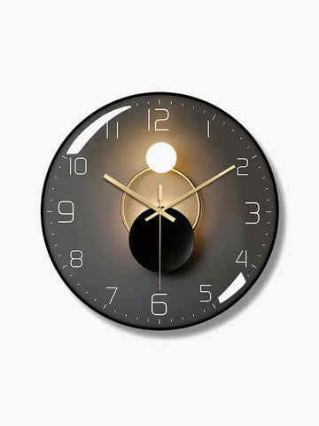 Ergocar Silent Art Deco Metal Wall Clock,