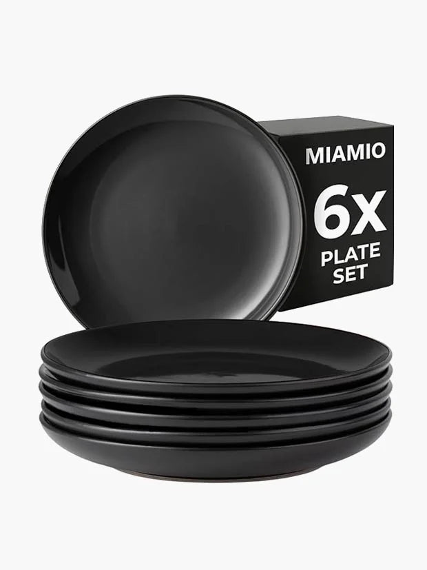 MIAMIO – Plate Set Ceramic/Dessert   Small Plates (6x)