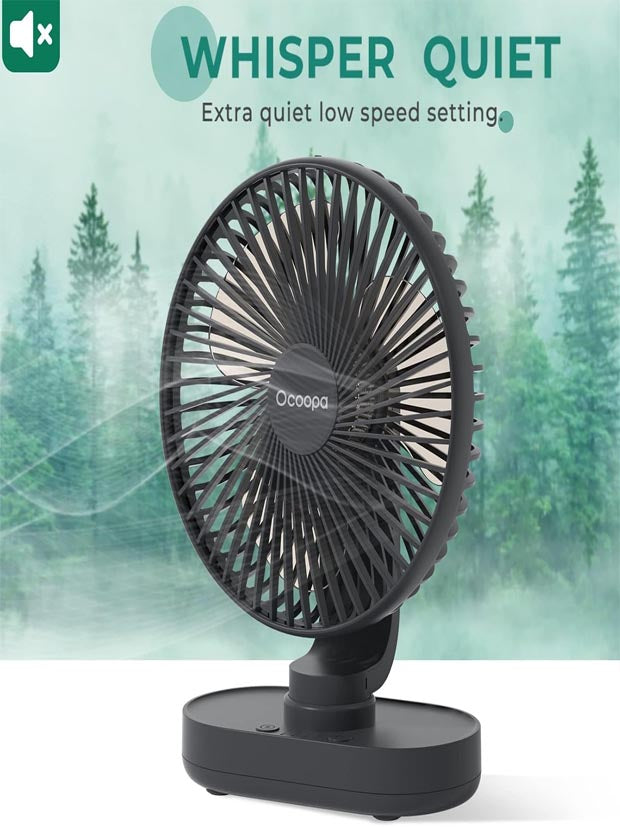 OCOOPA RotateAir Large 6.5'' Auto Oscillating Rechargeable Fan 4000mAh