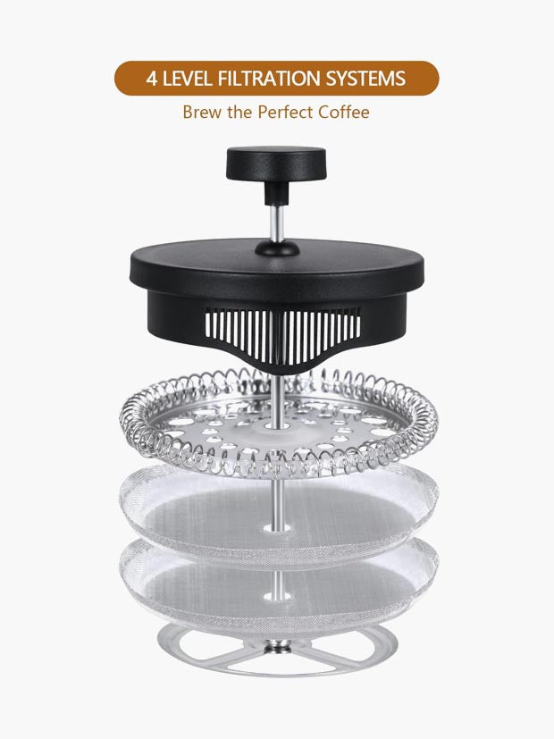 4 Cup Cafetiere Coffee Press, French Press Maker for Filter Coffe