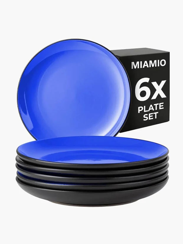 MIAMIO – Plate Set Ceramic/Dessert   Small Plates (6x)