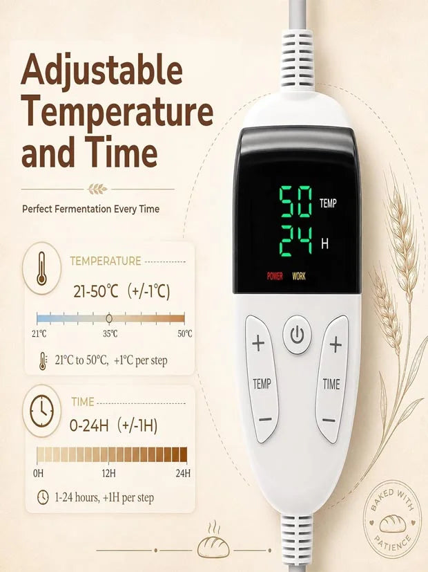 Folding Bread Proofing Box with Temp 21-50℃ & 24Hour Timer Control