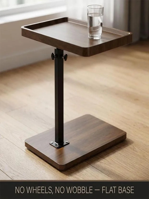XUDREZ C Shaped Side Table 360 Swivel Adjustable 40-80cm Sofa Bedside Table