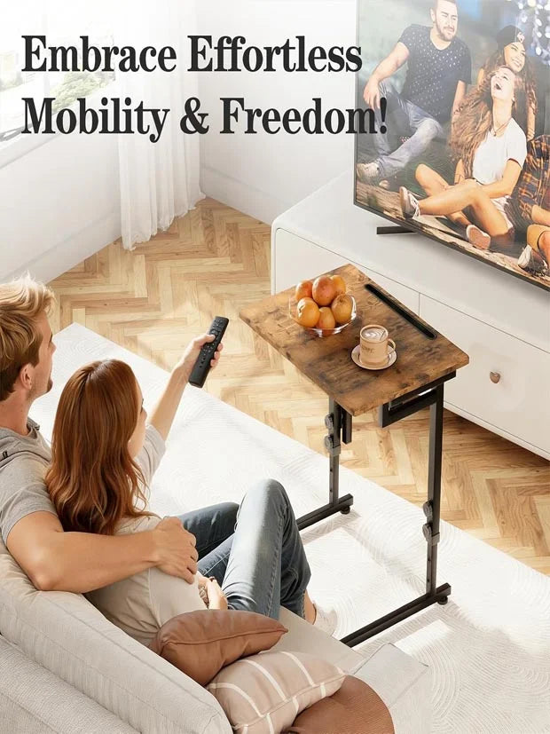 Garden 4 you C-Shaped Folding TV Tray Table (Brown)