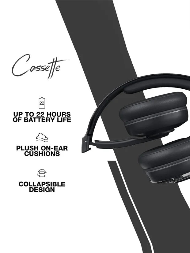 Skullcandy Cassette Wireless On-Ear Headphones, Up to 22 Hours Battery
