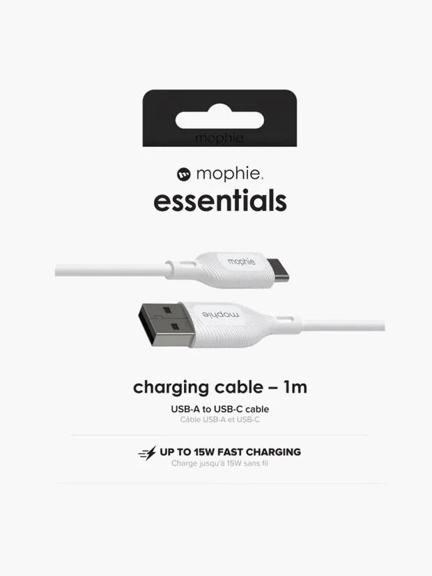 mophie-ACC-CHGSTRM Cables-USBA to USBC1M-FG-WHT-IN