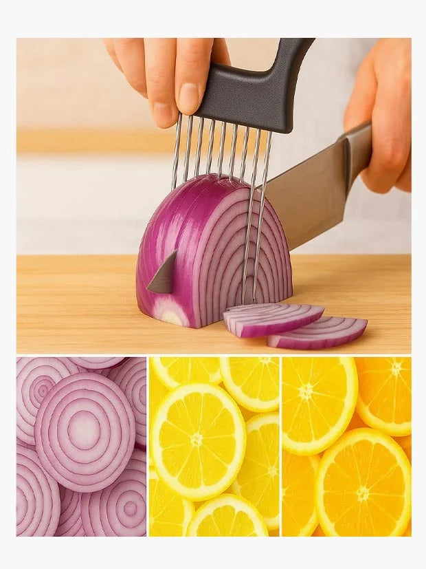 Stainless Steel Onion Slicer Holder, Multi Vegetable Cutter for Onion