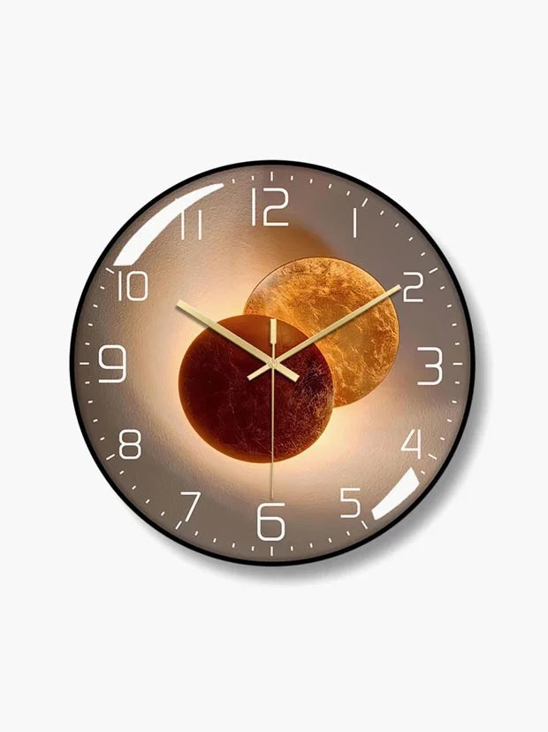 Ergocar Silent Art Deco Metal Wall Clock,