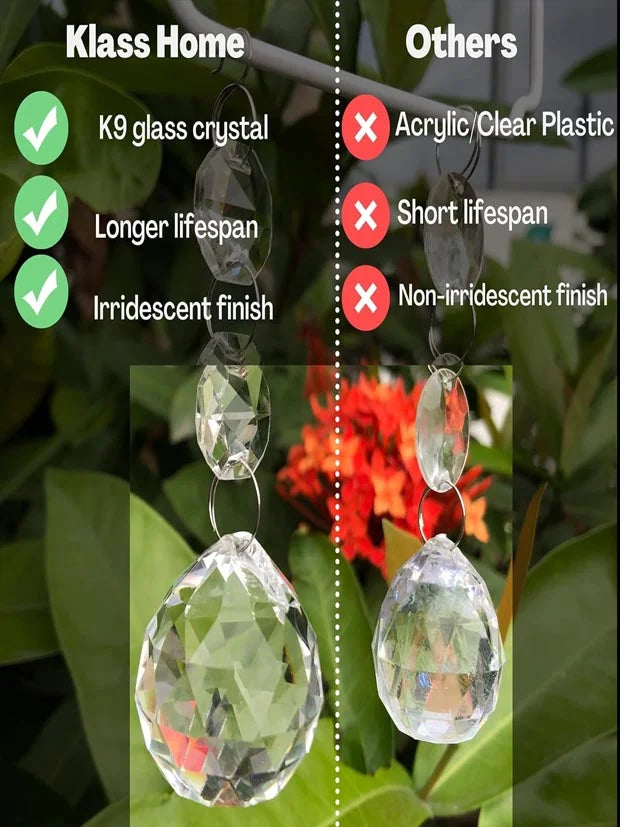 Klass Home K9 Crystal Spiral Droplet Light Shade