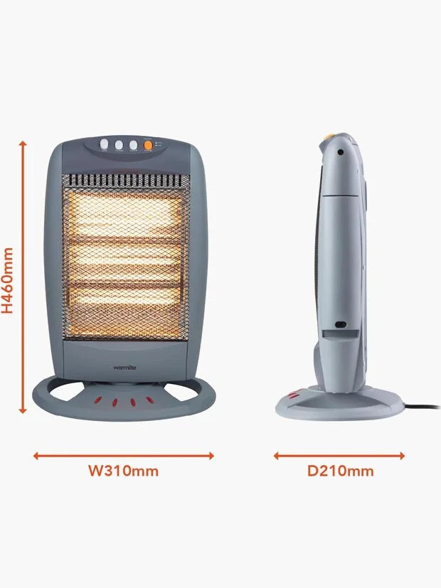 Warmlite 3 Bar Halogen Heater with Carry Handle