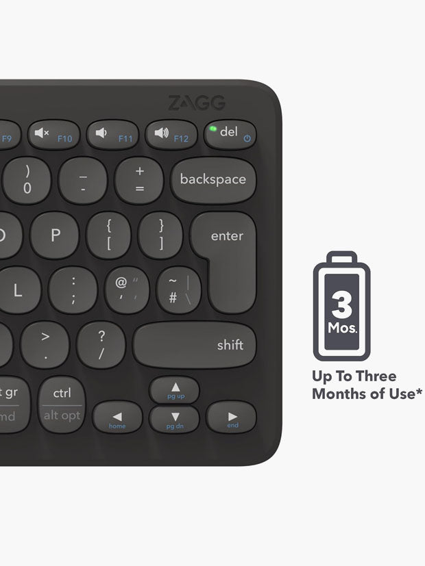 ZAGG Multi-pairing 12-inch Pro Keyboard with Wireless Charging