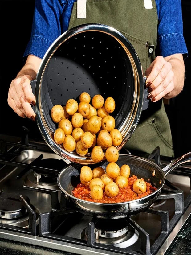 HexClad 2-Piece Steamer Basket Set, Heat-Safe to 230ºC, Dishwasher Safe
