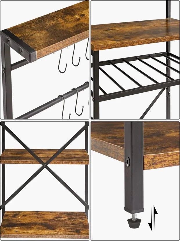 YMYNY Kitchen Baker's Rack, Microwave Oven Stand with Storage Shelves