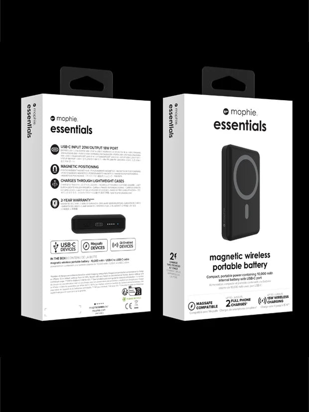 mophie essentials magnetic wireless portable battery 10k