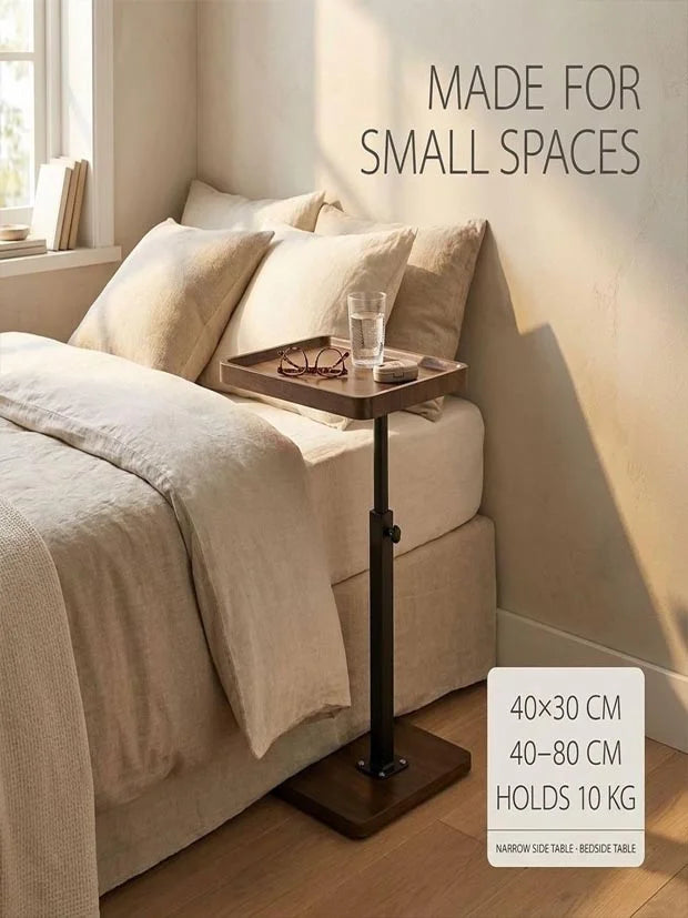 XUDREZ C Shaped Side Table 360 Swivel Adjustable 40-80cm Sofa Bedside Table
