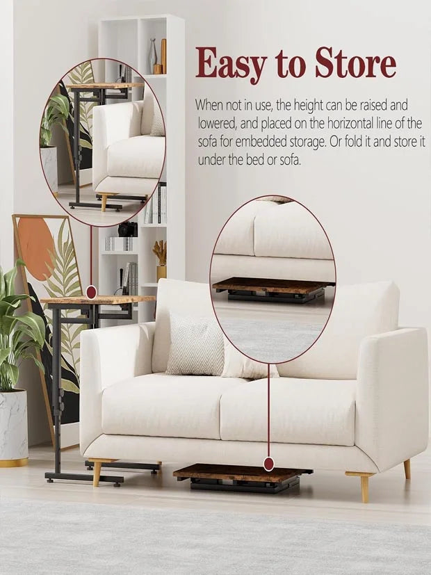 Garden 4 you C-Shaped Folding TV Tray Table (Brown)