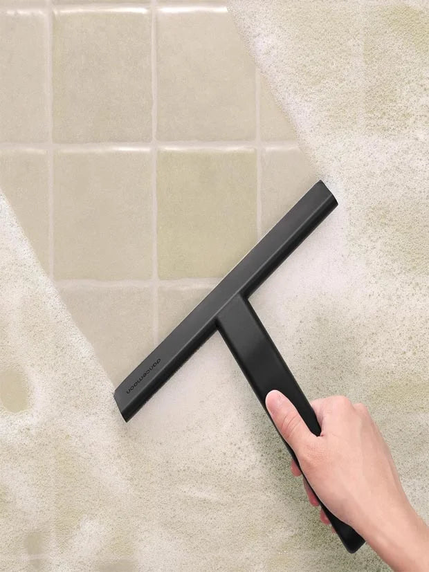dancemoon JustHang Shower Squeegee with Built-in Hook, 25 cm, Black