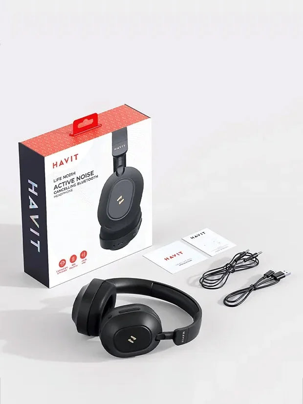 Havit Life NC01H headphones with Active Noise Cancellation and  Audio available at quality