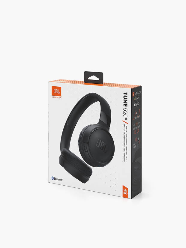 JBL Tune 520 BT Wireless On-Ear Headphones with JBL Pure Bass Sound, Bluetooth 5.3, Hands-Free Calls and 57-Hour Battery Life,